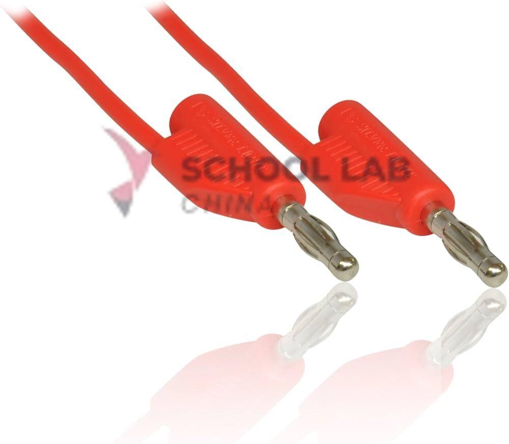 4mm Stackable Plug Lead - Red, 250mm